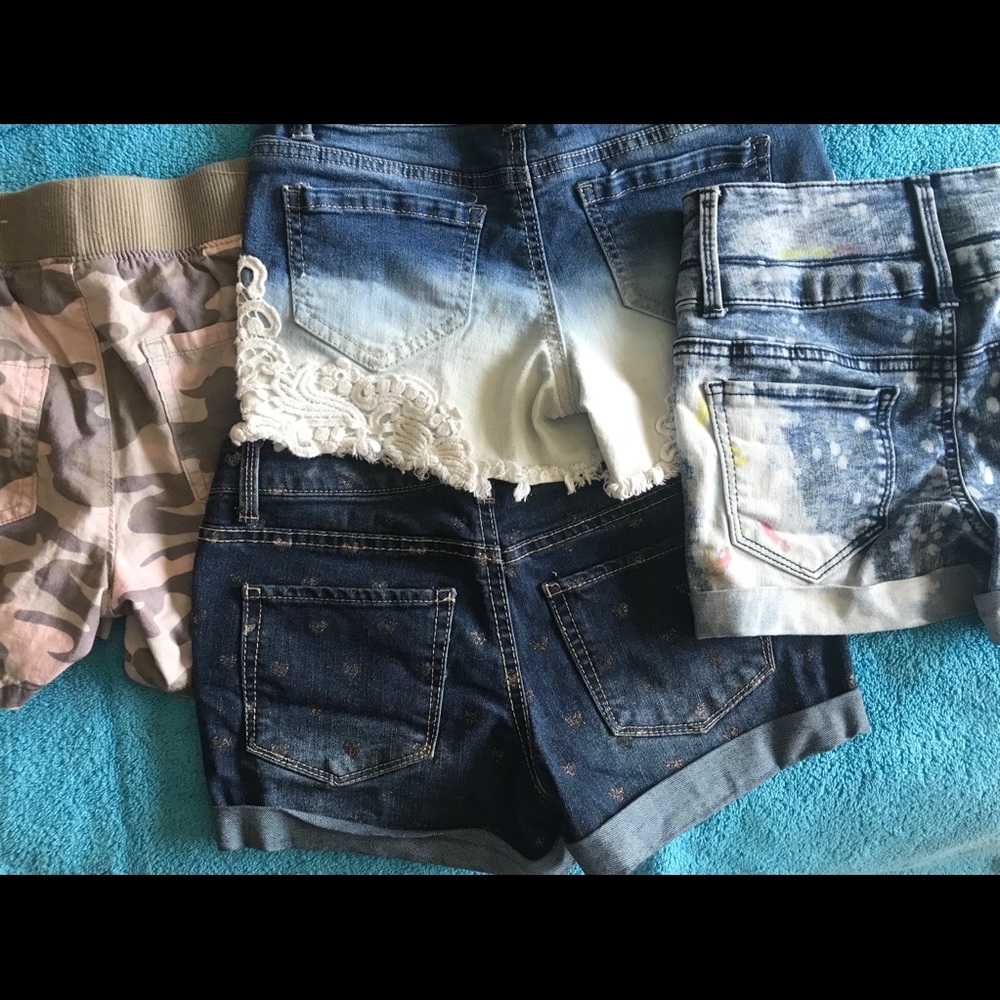 4 girls shorts size 10